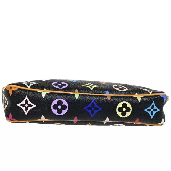 LOUIS VUITTON Pochette Accessoires Hand Bag Monogram Multi Black M92648 636EB053 - Picture 6 of 14